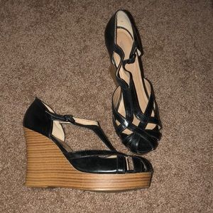 Nine West Black Wedges